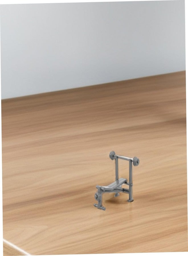 JOINPAYA Miniature Dollhouse Gym Workout Equipment Realistic Toy Exercise Accessories for Dollhouse Decoration Includes Barbell Weight Bench for Creative 2.59X2.28X2.12 Inch - Image 4